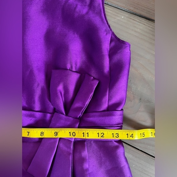 Kate Spade Mademoiselle Silk Sleeveless Fuchsia Sheath Dress with bow on front 2 - Picture 13 of 16